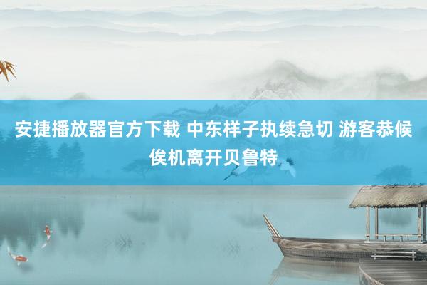 安捷播放器官方下载 中东样子执续急切 游客恭候俟机离开贝鲁特