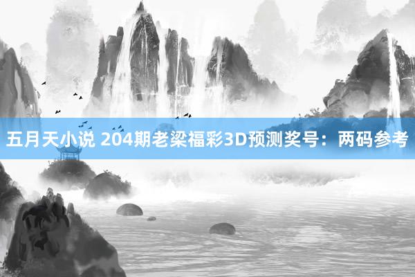 五月天小说 204期老梁福彩3D预测奖号：两码参考