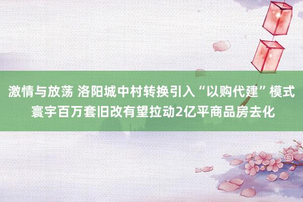 激情与放荡 洛阳城中村转换引入“以购代建”模式 寰宇百万套旧改有望拉动2亿平商品房去化